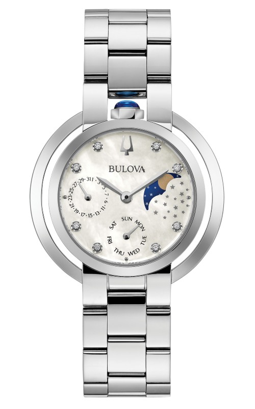 Bulova Rubaiyat Stainless Steel Bracelet Classic Dress Classic Women's Watch - 96P213
