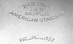 Bulova 1927 Case Markings