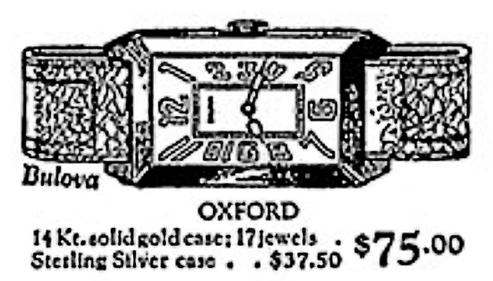 1924 Bulova Oxford watch advert