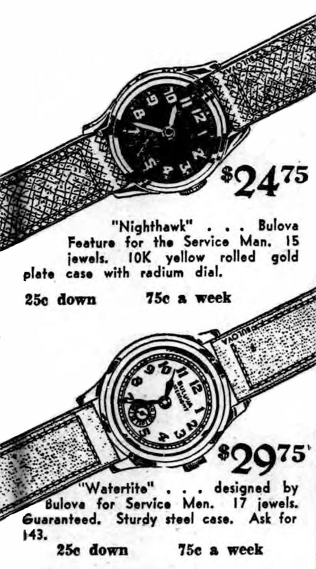 1941 Bulova Nighthawk and Watertite