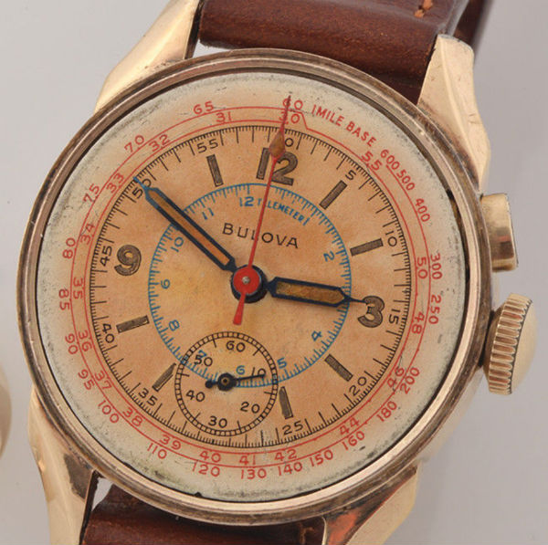 1946 Bulova 10BK movement with chronograph face