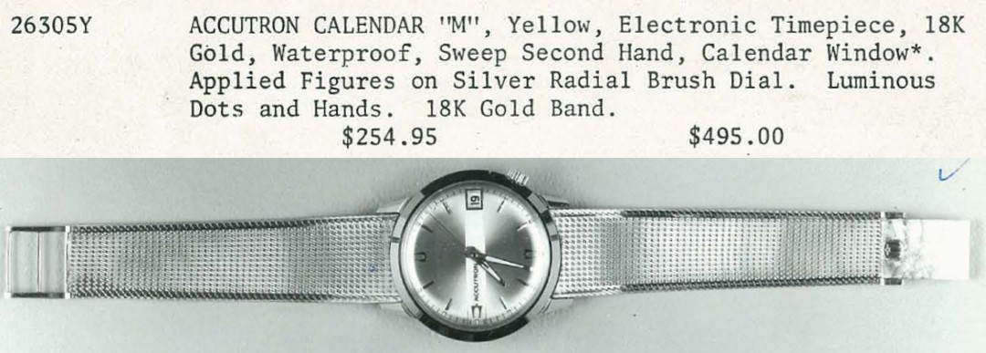 1965 Bulova Accutron Calendar "M"