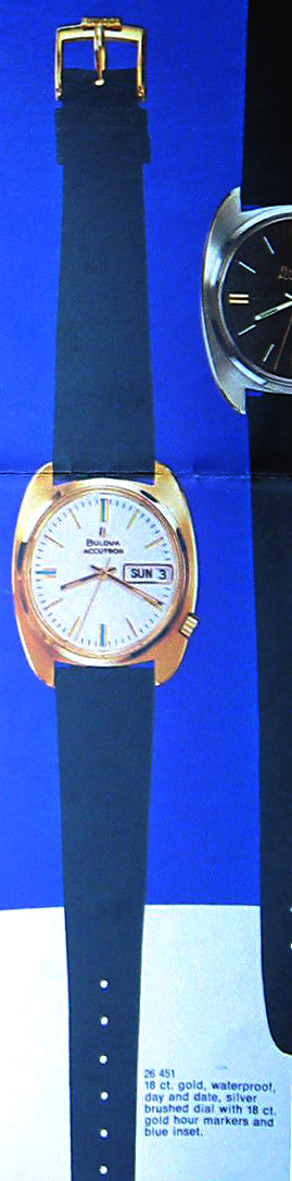 1969 Bulova Accutron Date and Day 18K gold
