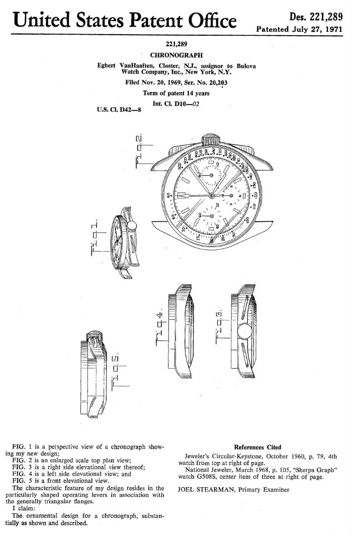 Bulova Moon Watch 1971 Patent