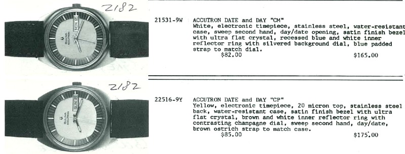 1972 Bulova Accutron Date and Day "CP"