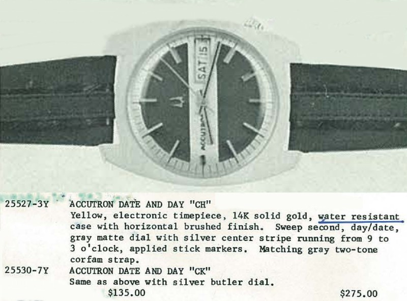 1973 Bulova Accutron Date and Day "CH"