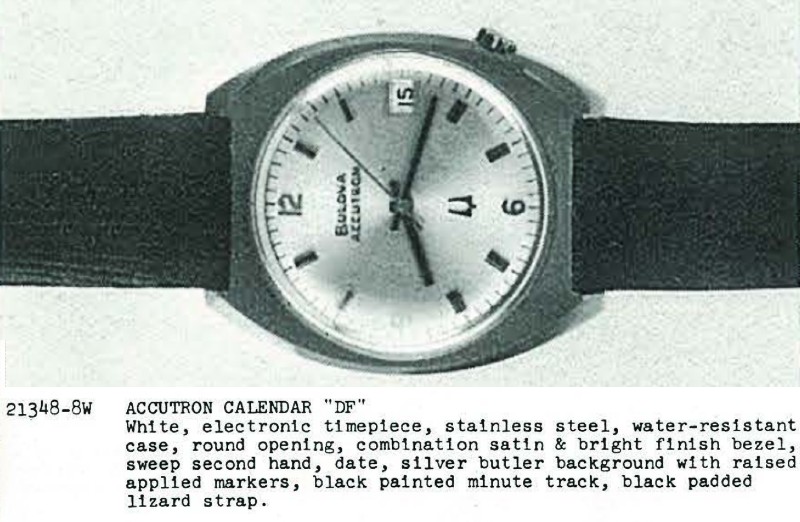 1974 Bulova Accutron Calendar "DF"