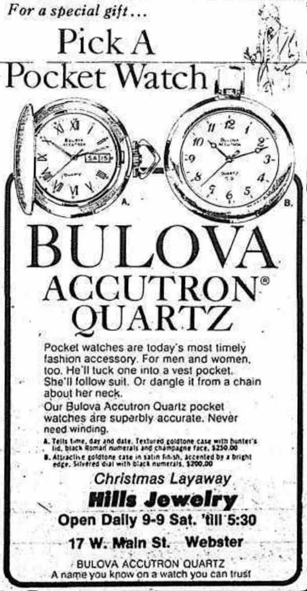 1978 Bulova Accutron Quartz pocket watch