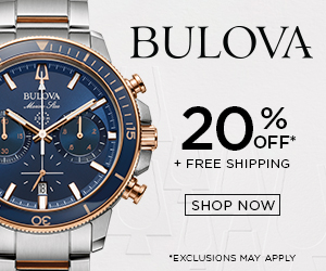 Bulova watches - 20% off and Free Shipping