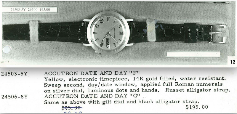 1969 Bulova Accutron Date & Day "G"