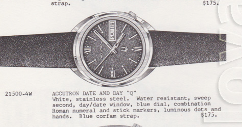 1971 Bulova Accutron Date & Day "Q"