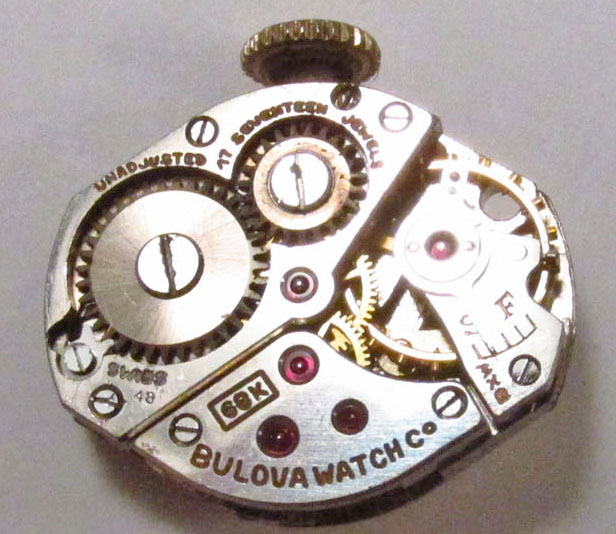 Movement 6BK, 48 1948 date code, 17 jewels, Swiss made.