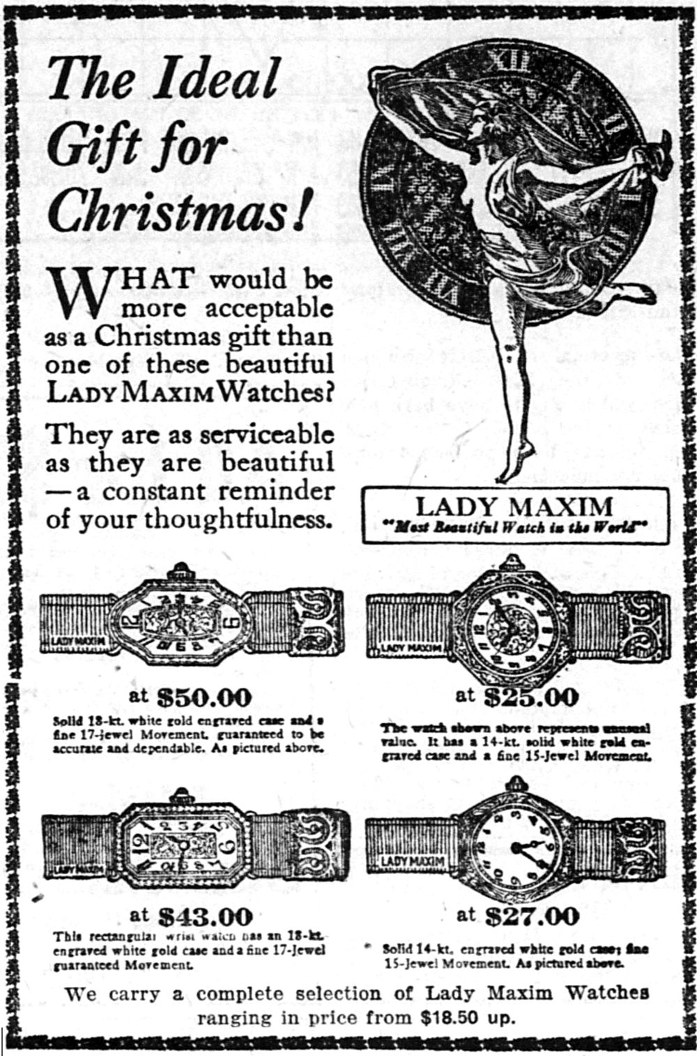 1922 Bulova Lady Maxim watches