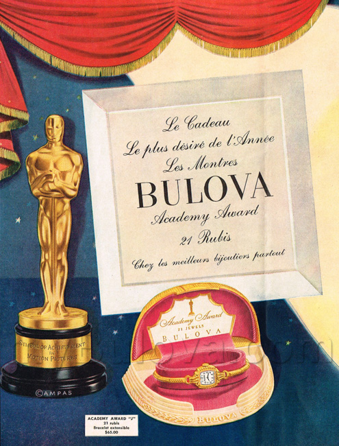 1951 Bulova Academy Award "J" ladies watch