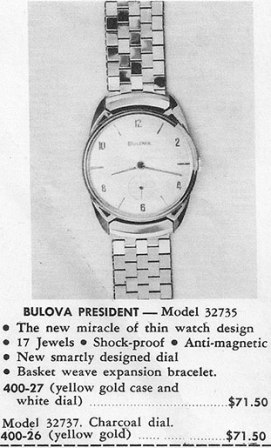 1959 Bulova President AD